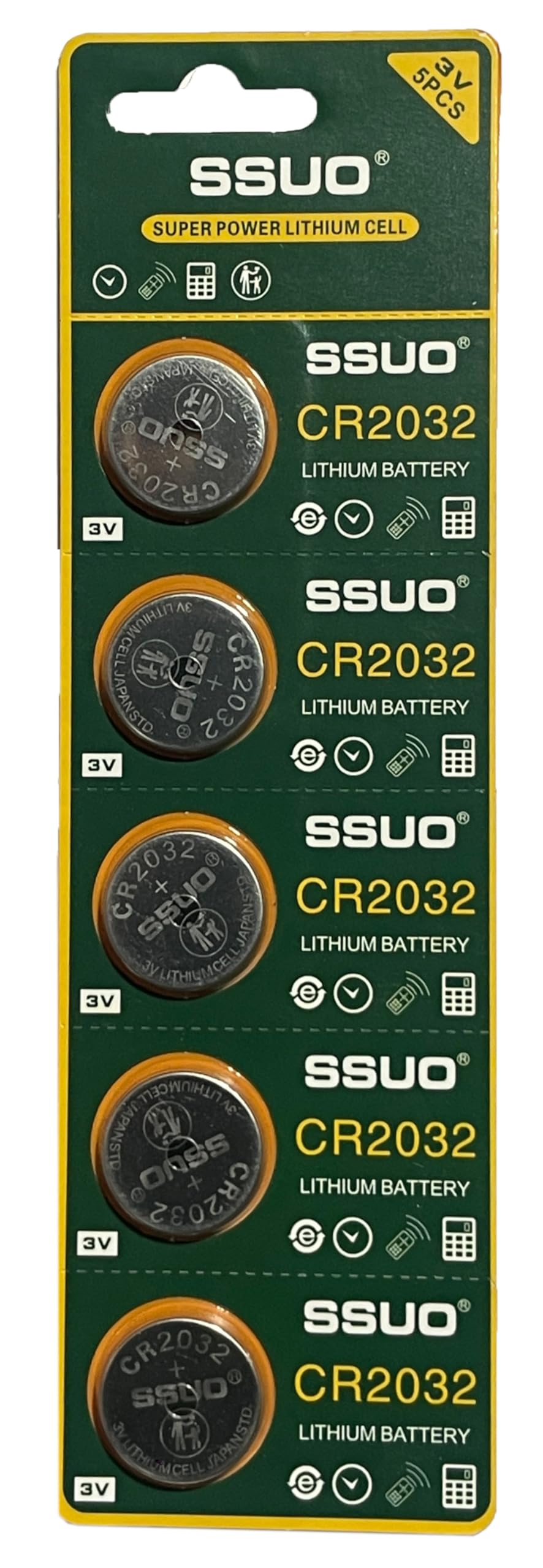 CR2032 3V Batteries Pack of 5 Best USE for Car Key Remotes (Key Fobs), Wristwatches, Medical Devices, Fitness Devices, CMOS Battery, Computer Motherboards (CMOS Battery), Toys & Games, Calculators-image-12