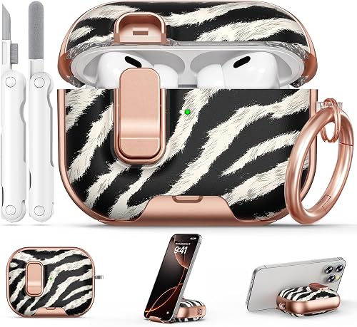 for AirPods Pro 2nd/1st Case (2023-2019)-Black+ White Zebra