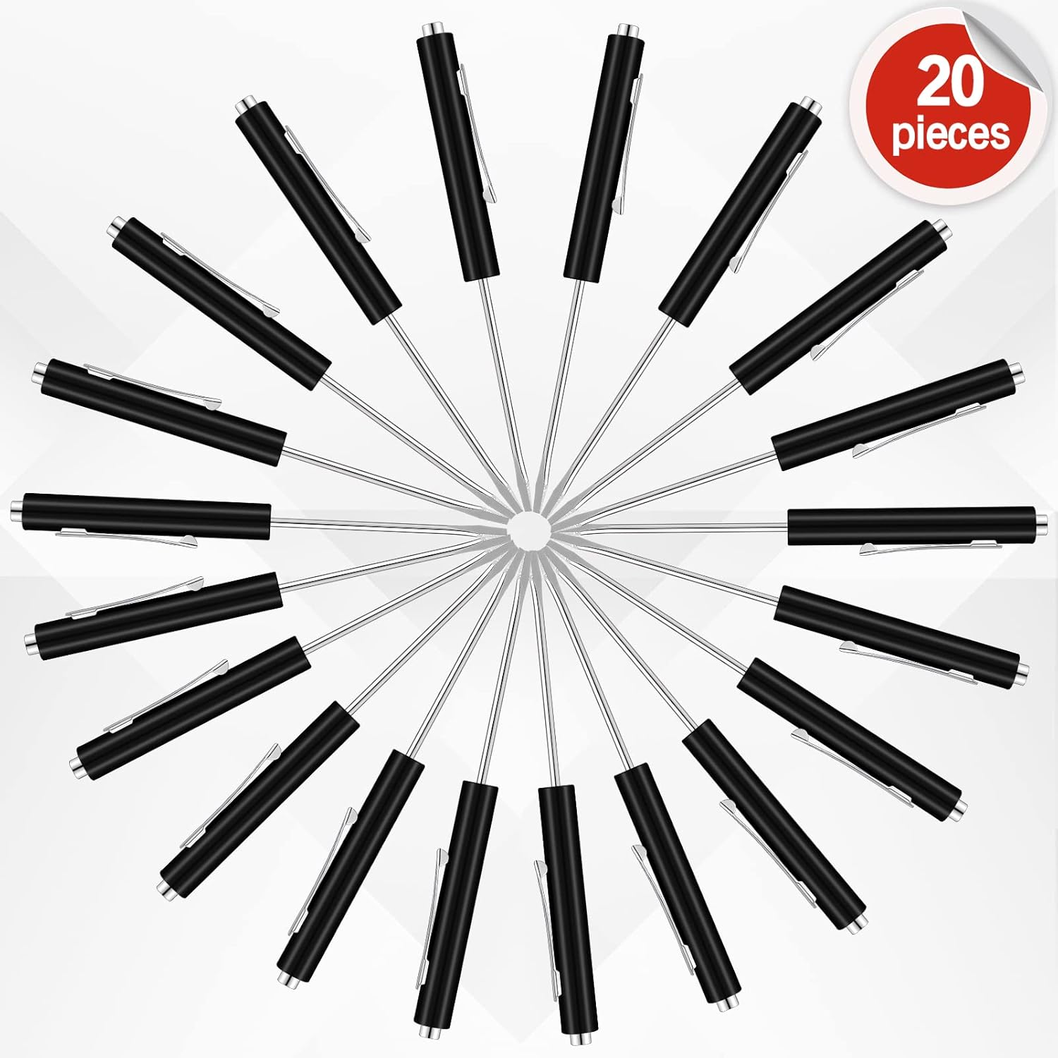 Shimeyao 20 Pcs Pocket Flat Head Screwdriver Set Small Magnetic Pocket Screwdriver Bulk Mini Clips Slotted Screw Driver with Magnet for Mechanical Electrician Technician(Black)