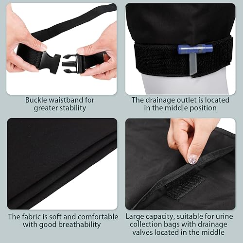 Miniatura 3 de Dispositivo de estabilización de catéter invisible para bolsa de piernas, seguro, discreto y cómodo de llevar con correas ajustables para el muslo