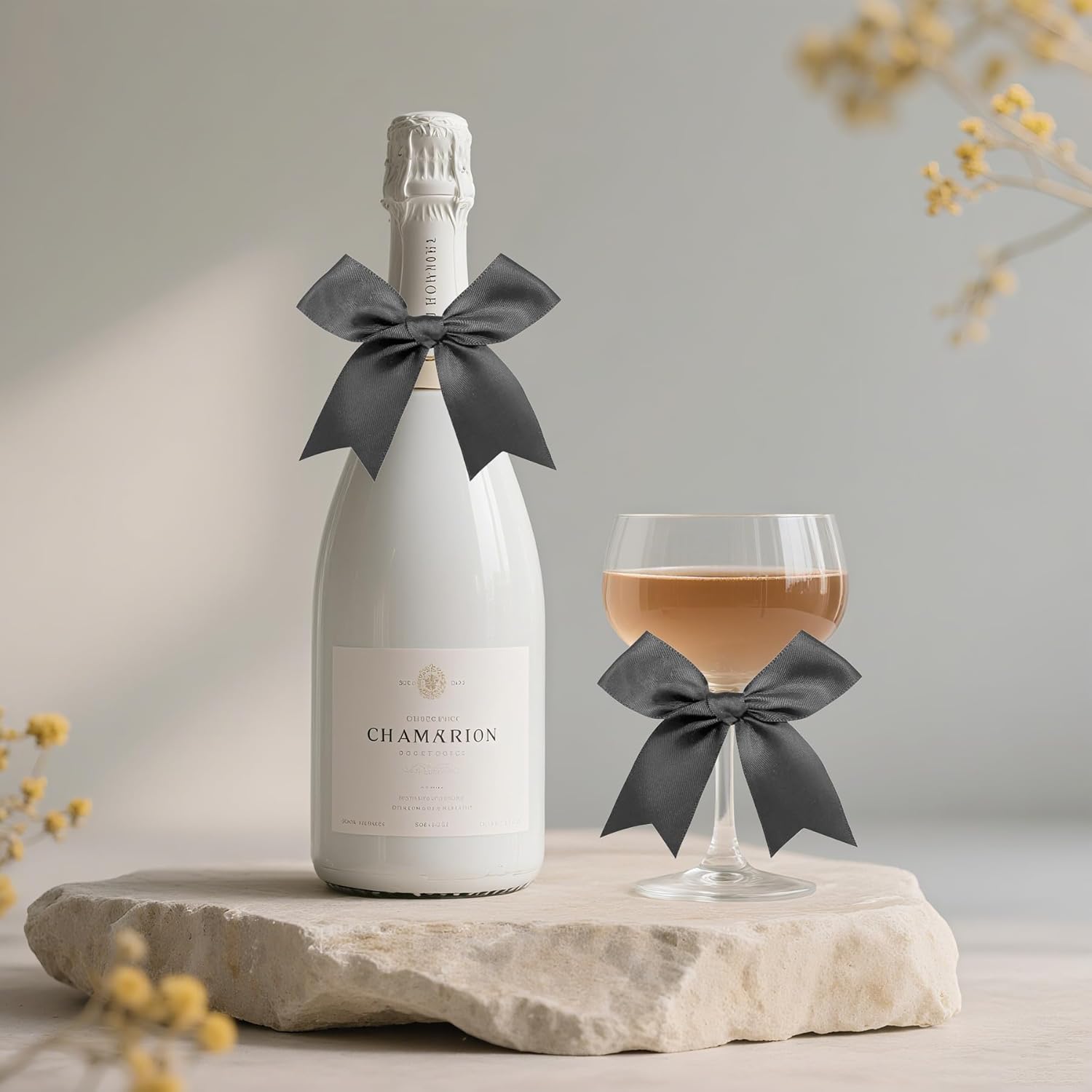 50 Pieces Gift Wrap Bows Premium Satin Ribbon Bows 3.3 Inch Craft Bows for Gift Wrapping DIY Treat Bags Holiday Gifts Bag Party Decorations, Wedding Decor Christmas Birthday Presents (Black) - Image 4