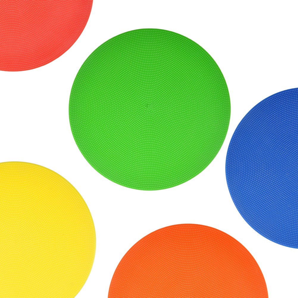 Marcatori a Disco Piatto, 10Pcs Round Silicon Speed ​​Agility Training Spot Cones Field Marker Sostituzione per Calcio, Basket, Baseball, Calcio