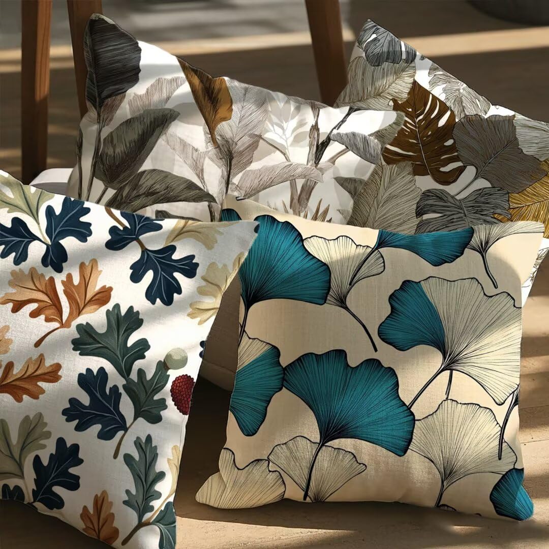 Housse de coussin 45x45 scandinave en lin imperméable pour éviter les taches