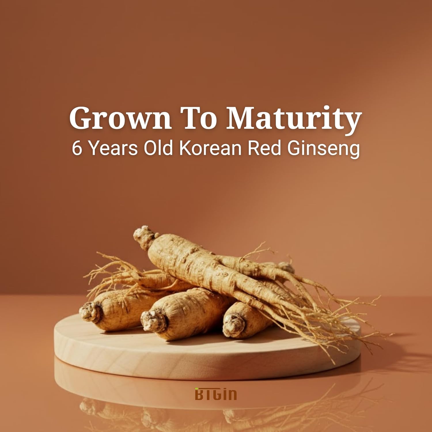 The Root Original Korean Red Panax Ginseng Supplement - 100% Whole Fine Root Powder with Natural Fiber & Minerals - Caffeine Free Stamina, Wellness & Immunity Support - 60 Capsules