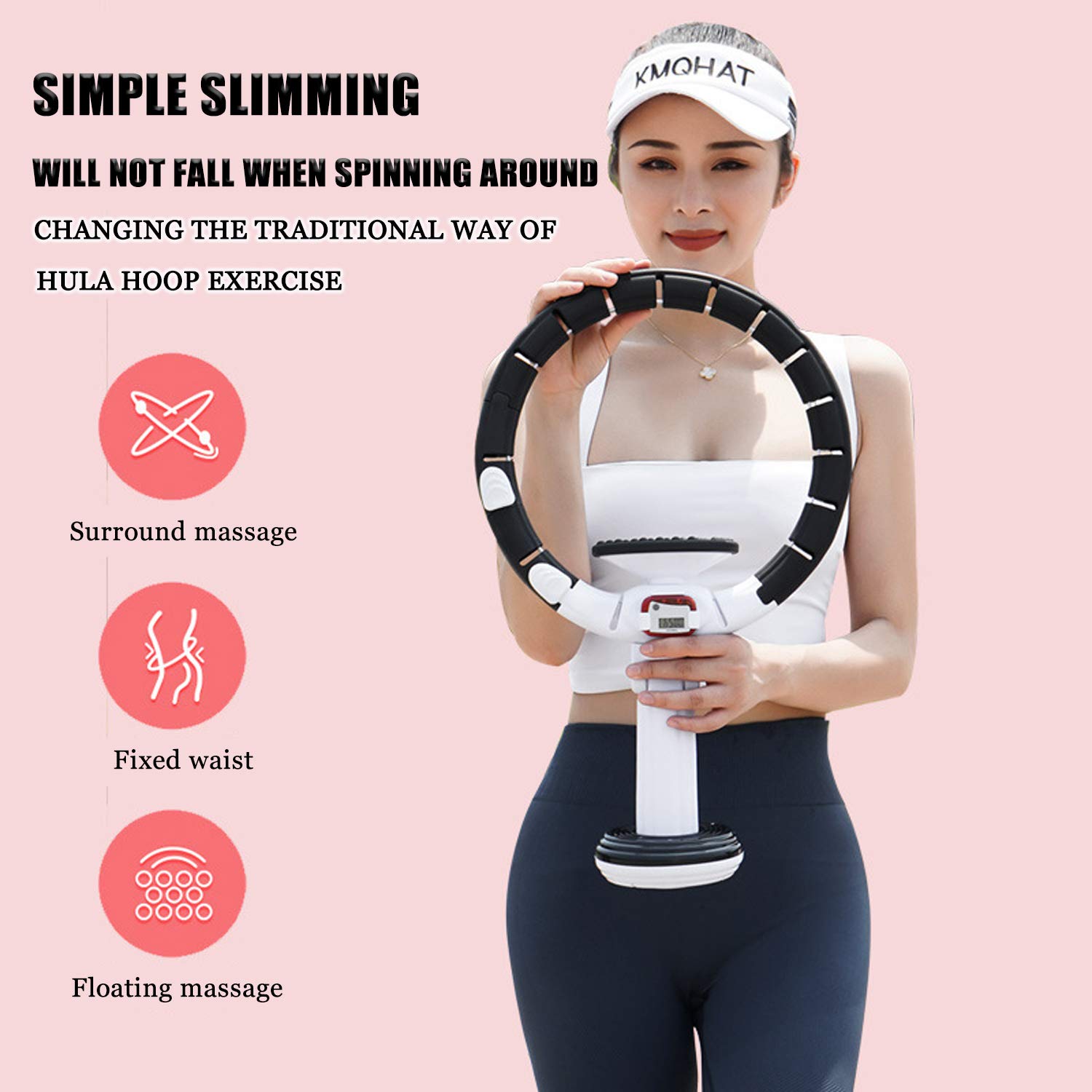 Hula Hoop Regolabile, Non Drop Hula Hoop Staccabile con Contatore Intelligente per Il Dimagrimento Dimagrante Fitness e L'esercizio Veloce della Vita per Adulti e Bambini