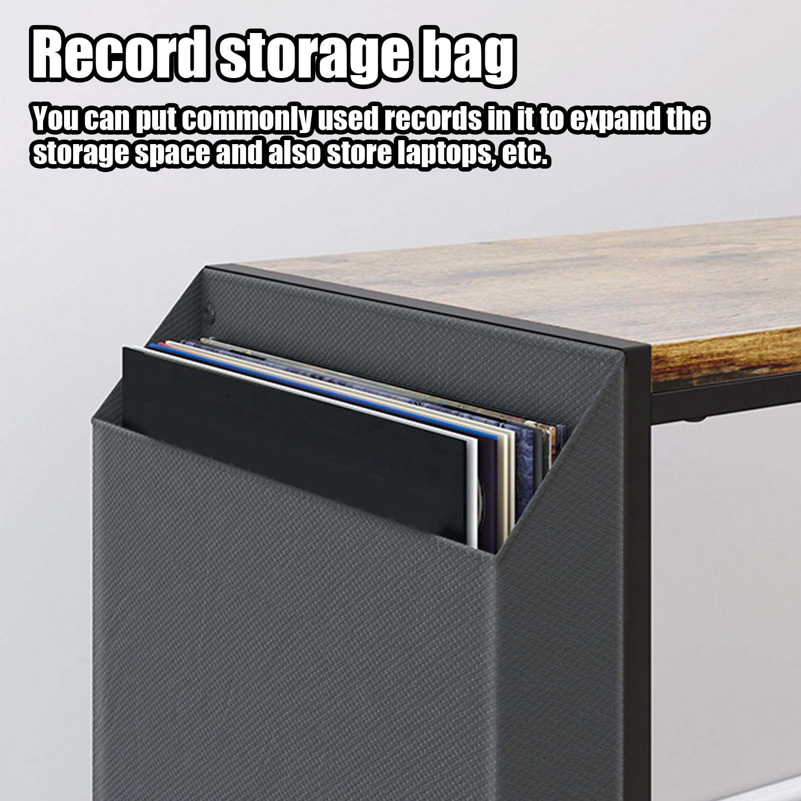 Portadischi Supporto per Vinili da Collezione Scaffale a Doppio Livello per | Portacollezioni Per Dischi Musicali per Appartamento Studio Bagno Soggiorno Ufficio d'Angolo Camera da