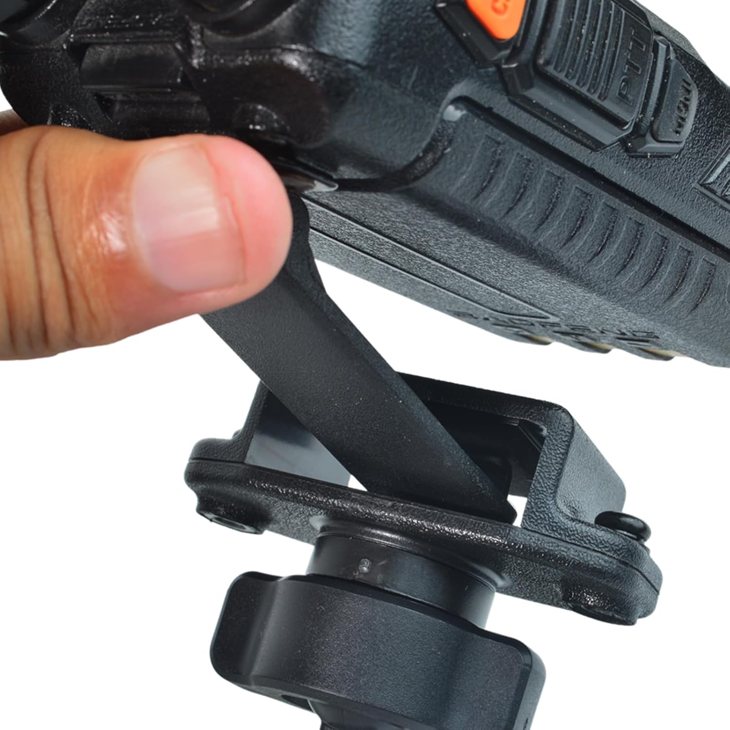 TWAYRDIO Desktop Mount Base for Handheld Radio, Adjustable Angle Holder Mounting Bracket for Motorola Kenwood Midland BaoFeng Retevis Yaesu HT Handhelds Two Way Radios Walkie Talkies