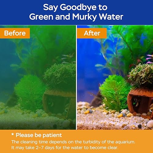 Miniatura 2 de Filtro de acuario para tanque de 70 a 100 galones, máquina limpia verde para tanque de peces U-V, potente filtro de bomba sumergible de 300 GPH para