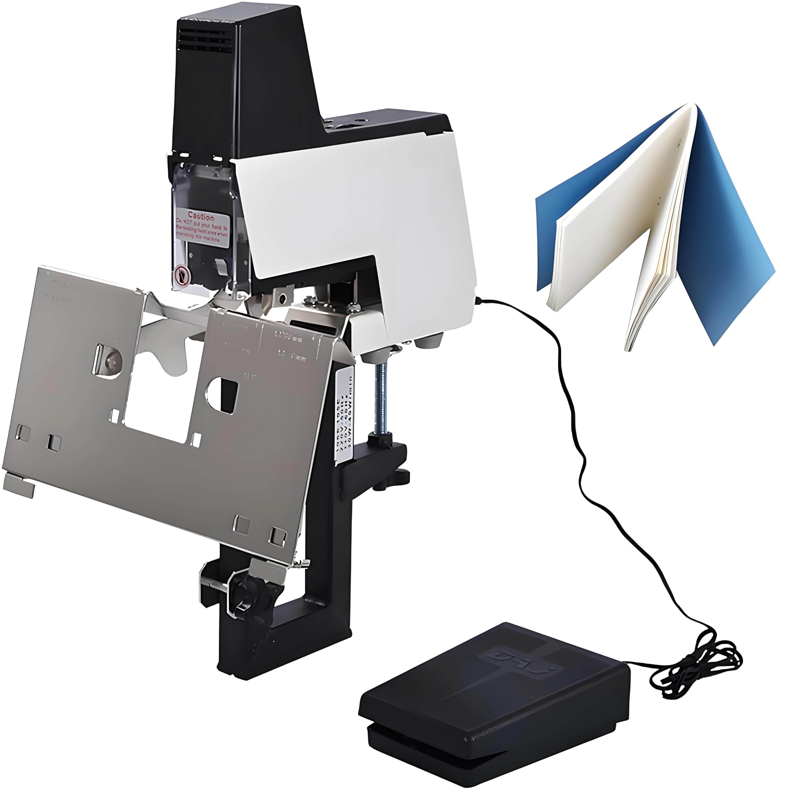 Agrafeuse électrique plate avec pression de reliure réglable, interrupteur à pédale, capacité de 30 feuilles, profondeur de clouage de 100 mm