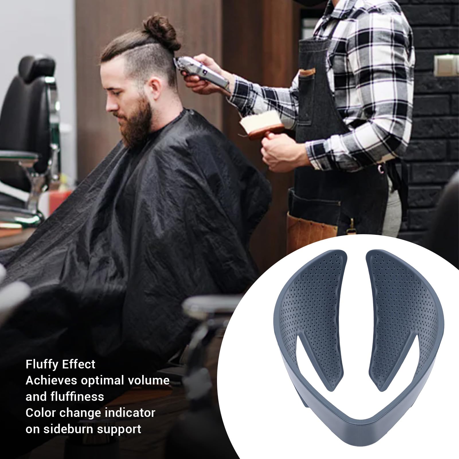 Yinhing Outil de Presse à Cheveux Latéral pour Hommes, Fer à Aplatir Anti-frisottis à Couverture Complète 3D avec Trous Micro-ventilés pour une Répartition Uniforme de la Chaleur,