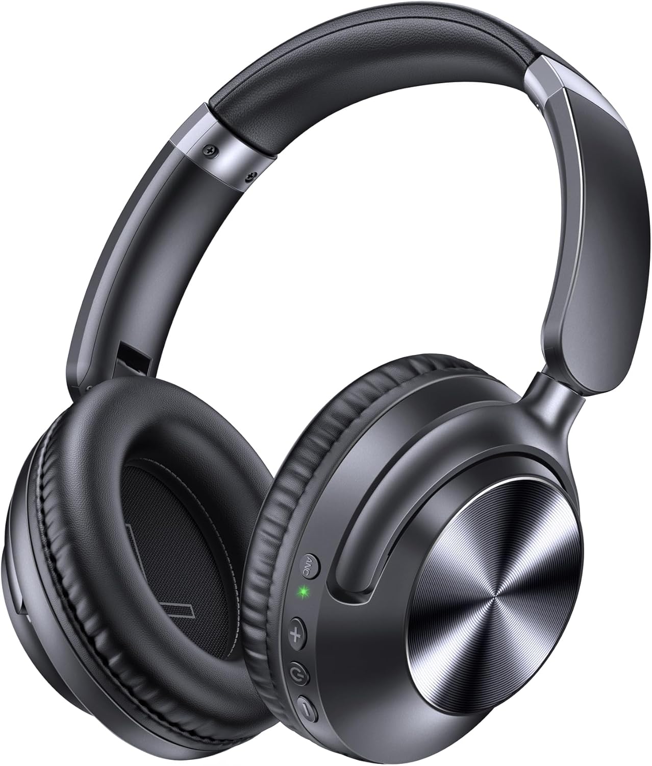 TAGRY Hybrid Active Noise Cancelling Headphones 100H Playtime Wireless Bluetooth Over Ear Headphone with Fast Charging Hi-Res Audio Comfort Earcups Headsets for Home Travel Office Phone PC Black