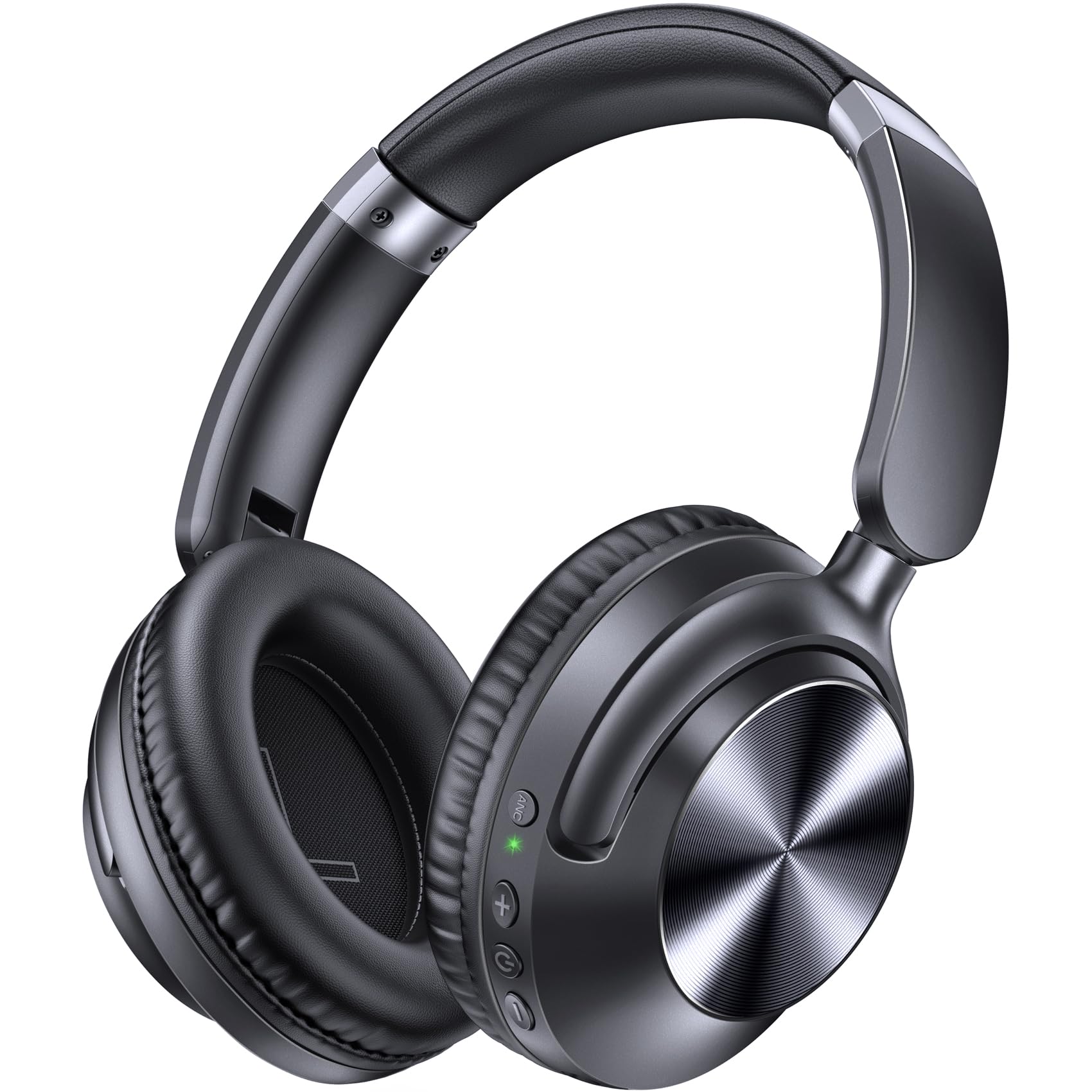 TAGRY Hybrid Active Noise Cancelling Headphones 100H Playtime Wireless Bluetooth Over Ear Headphone with Fast Charging Hi-Res Audio Comfort Earcups He