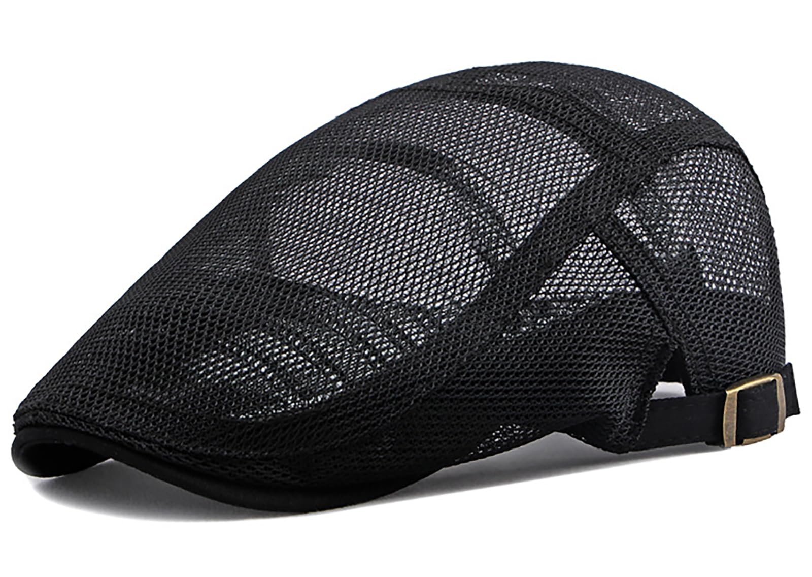Men's Mesh Cap Breathable Summer Newsboy Hat Adjustable Beret Ivy Cap Irish Cabbie Driving Hunting Hats