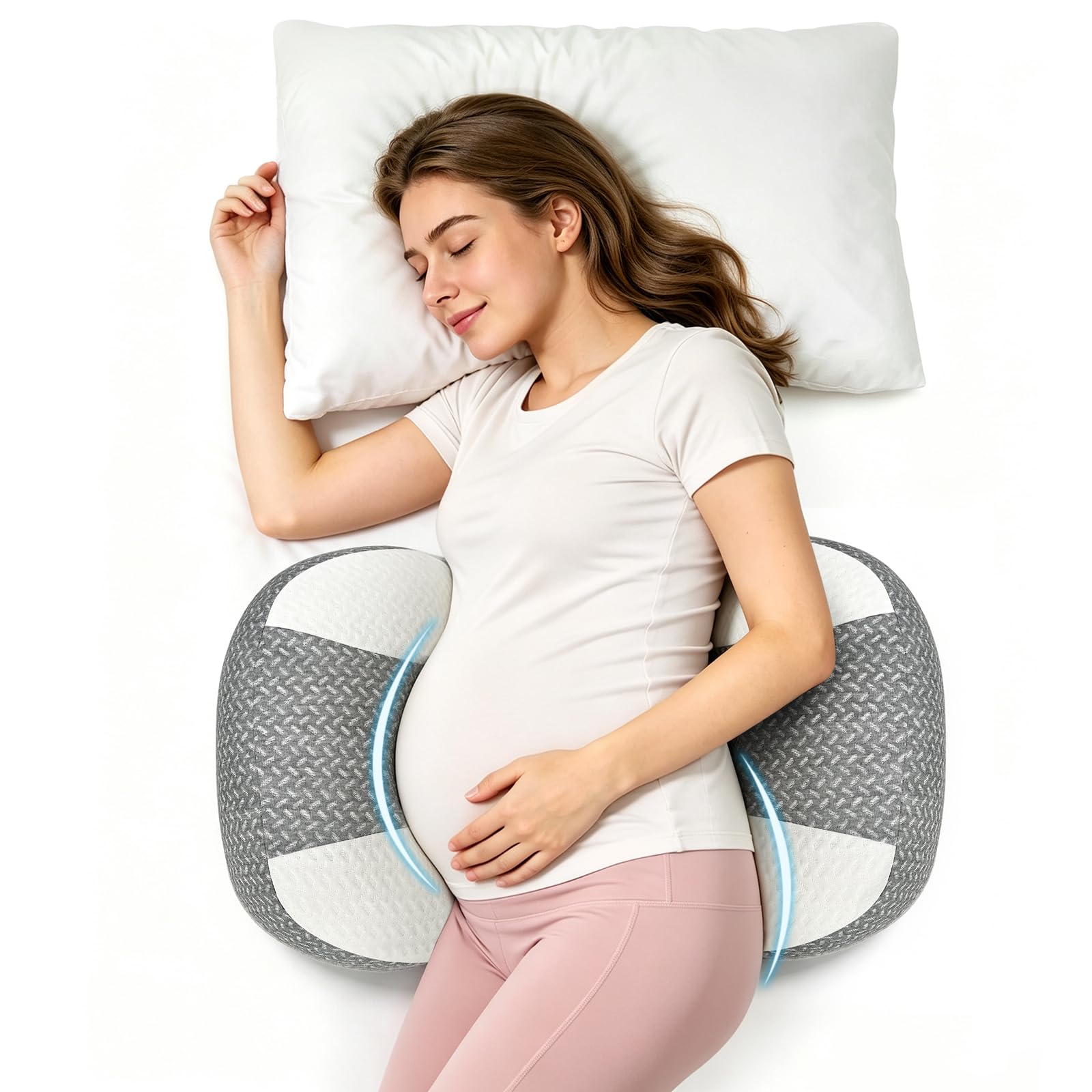 Pregnancy Pillow for Sleeping Compact Maternity Pillow for Belly Back Hips