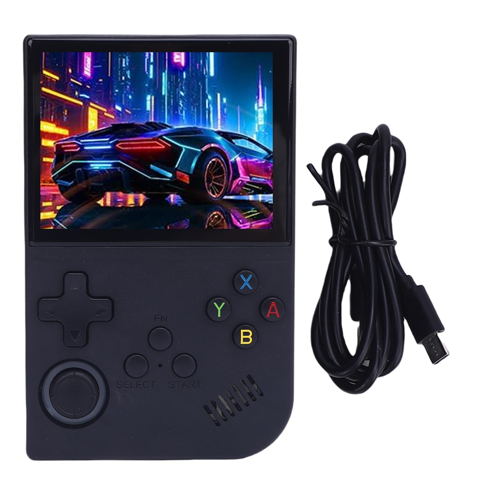Hamwesh Console di Gioco Portatile, 3,5 Pollici 640x480 RK3326 , Emulatore Portatile retrò, Console di Gioco con Batteria da 3500 MAh, 8 Ore di Riproduzione, 30 Emulatori per Casa o Viaggio (128G)