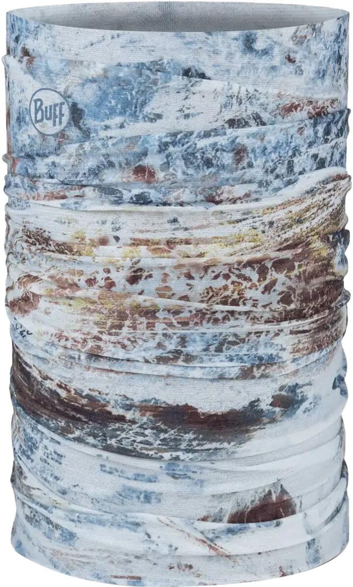 BUFF CoolNet UV Neck Gaiter, UPF 50 Sun Protection, Breathable, Versatile, Quick Dry Face Mask, Black & Blue, Adult Size