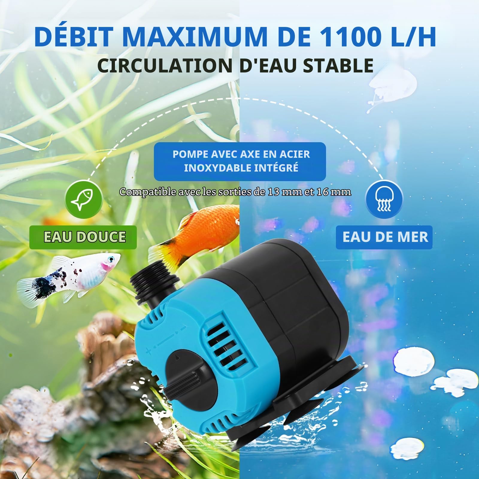 BAOSHISHAN Refroidisseur d'aquarium 160 L 220V | pour hydroponie, plantes aquatiques, méduses, crevettes, crevettes crystal