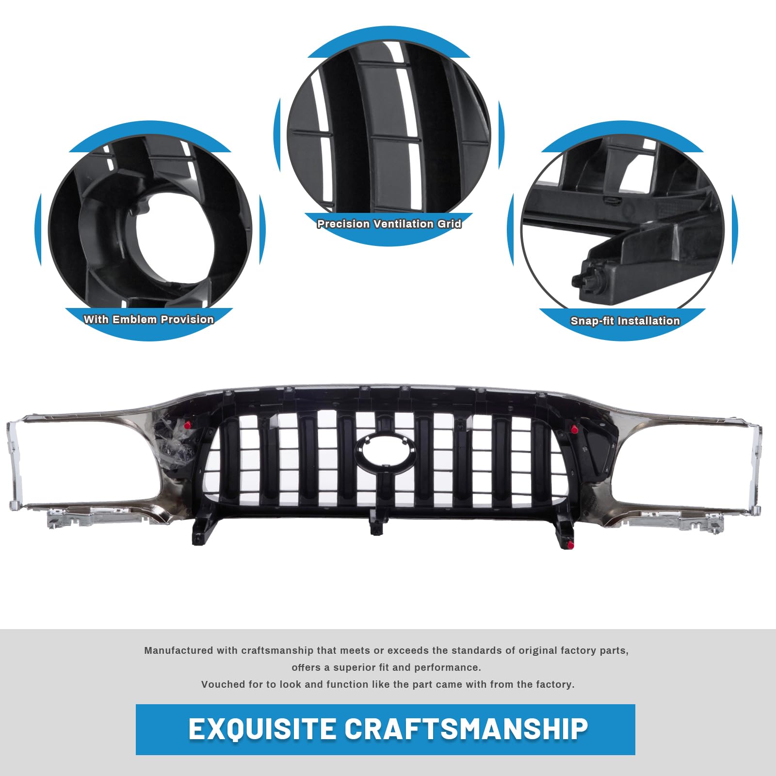 01-04タコマ 純正グリル Amazon | CarPartsDepot フロントグリル トヨタ タコマ 01-04 クロムに