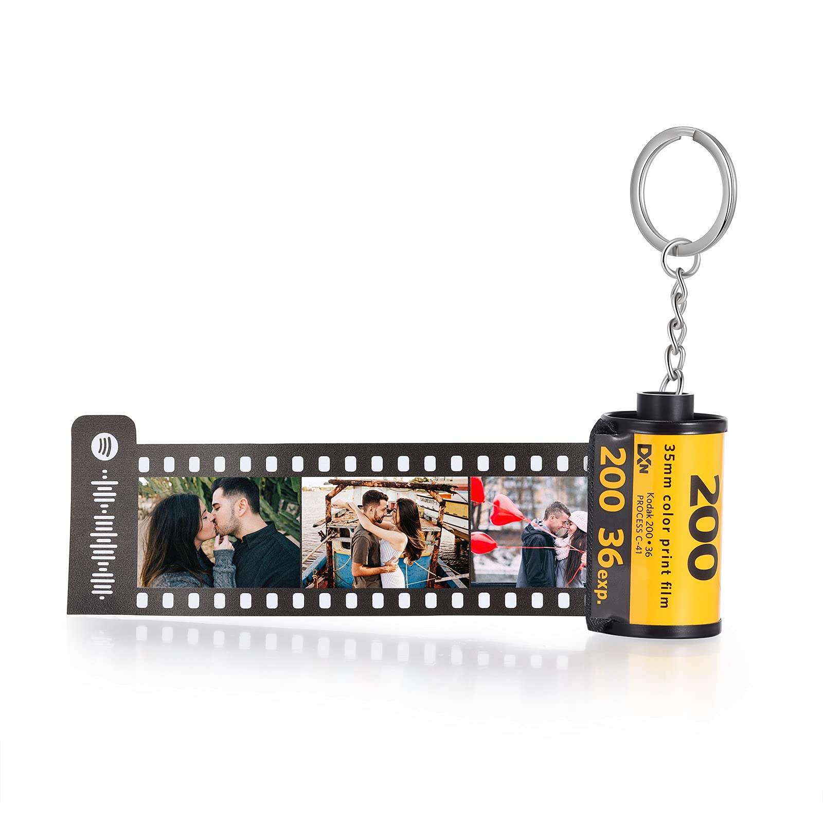 Glooraca Custom Photo Keychain Personalized Camera Film Roll Keychain Custom Birthday Gift for Girlfriend Mom Sister BFF Gift