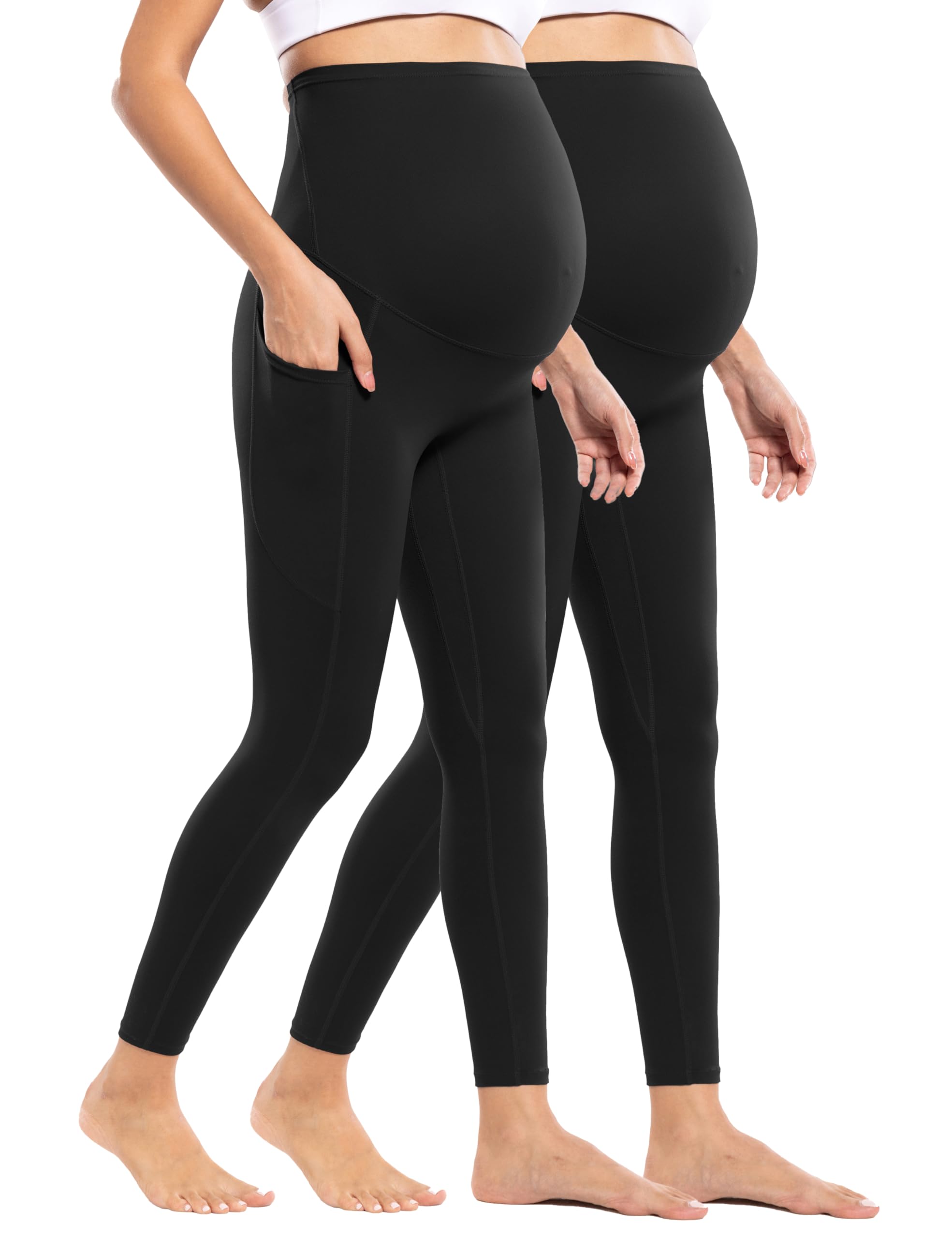 POSHDIVAH Women's Maternity Nakedlux Leggings