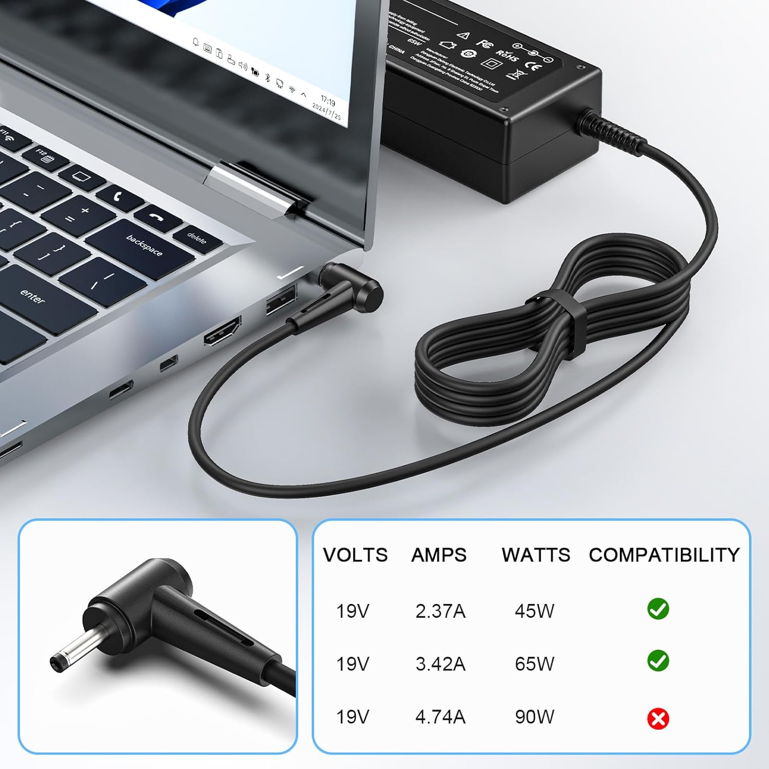 Acer Chromebook Charger 65W - Image 3