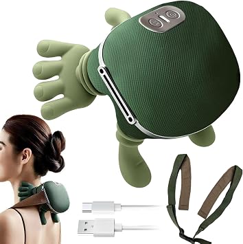 Bionic Heated Massager, Neck Massager,Massage Neck, Real Hands Massagers, 3 Speed 2 Heating Modes Device Electric Massage Masters for Shoulder Simulated Human Hand Design