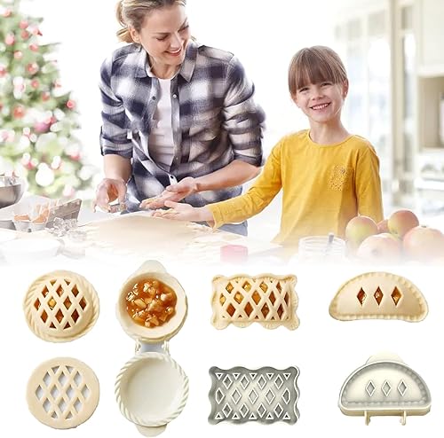 Miniatura 5 de Mini moldes para tartas de mano, moldes para prensatelas de bolsillo para tartas de bolsillo, moldes de otoño para tartas de mano, suministros para