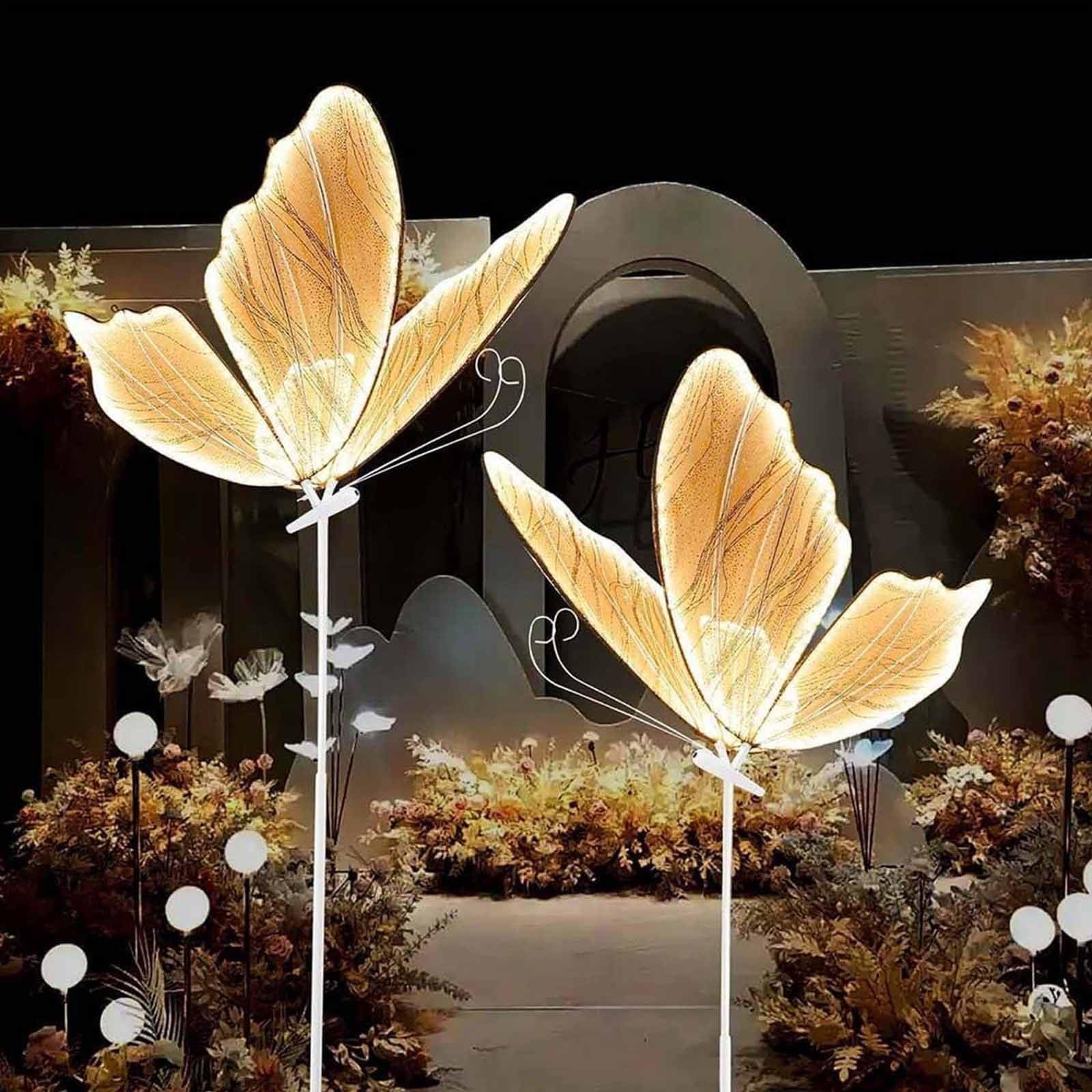 Butterfly Floor Lamp - Adjustable Height LED Decorative Lighting for Weddings and Parties, Creative Hanging Ceiling Design with Elegant Finish