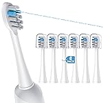 FitMount 6 Pack Toothbrush Replacement Heads Compatible with WaterPik Sonic Fusion 2.0, FitMount Flossing Brush Head Fit for Water-Pic SF-01W SF-02W and 2.0 SF-03 SF-04