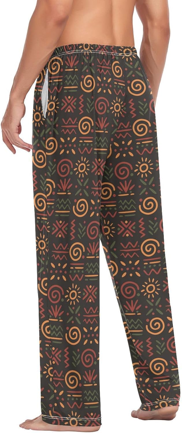 Kwanzaa Red Pajama Pants Mens Lounge Pants Soft Men Pajama Bottoms with Pockets Drawstring - Image 5