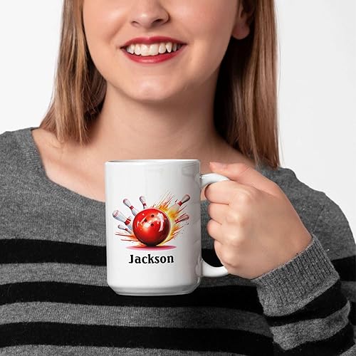 Miniatura 4 de Novedad taza de porcelana de bolos personalizada, taza de té de cerámica de bolos regalos para entrenadores, fanáticos, tazas de café de bolos