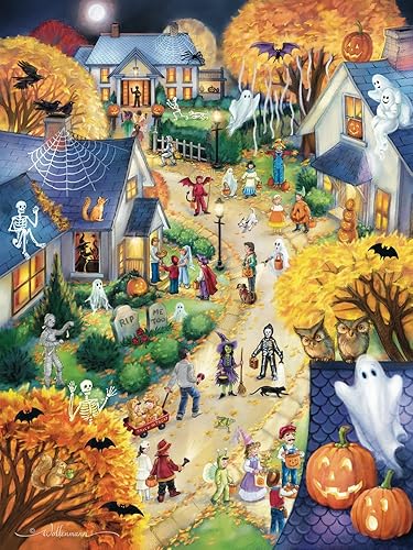 Miniatura 1 de Vermont Christmas Company Rompecabezas de la ciudad de Halloween 550 piezas