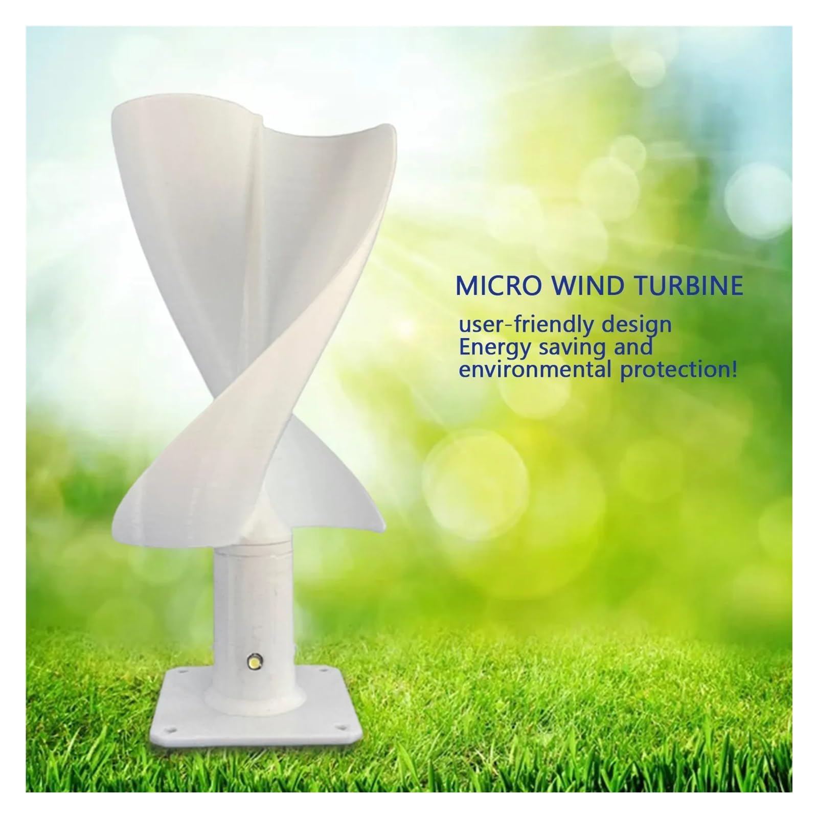 Turbina eolica Modello 20w Micro turbina eolica con generatore Eolico Verticale Leggero a LED for l'educazione energetica Gratuita per l'esperimento sulla Generazione di energia fis