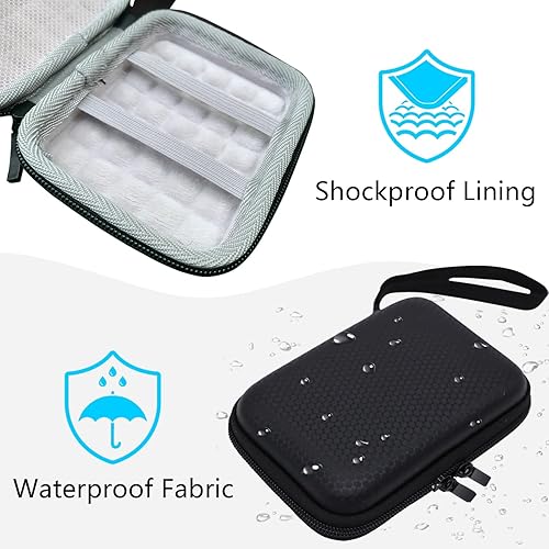 Miniatura 3 de Panbo Funda para SSD portátil SanDisk Extreme, compatible con los modelos E61 y E60, bolsa organizadora de cables de viaje, funda externa a prueba