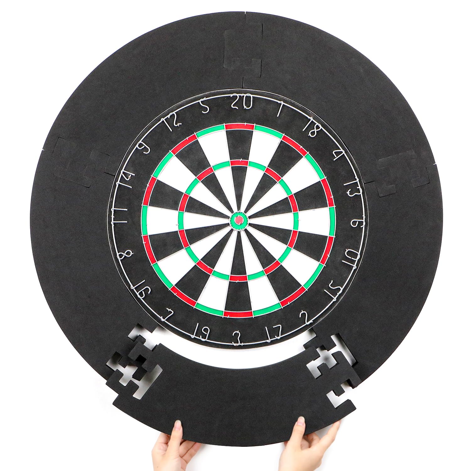 dartscheibe Surround auffangring dartscheibe schutzring Eva Dart Surround wandschutz, 45 cm Dart catchring Surround, 5 teiliger Backboard Ring 18 Zoll für Trainingsboard
