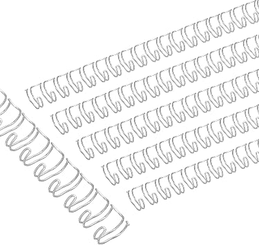 PATIKIL 8mm 5/16" Double Loop Wire Binding Combs Metal Twin Coils 40 100Pcs