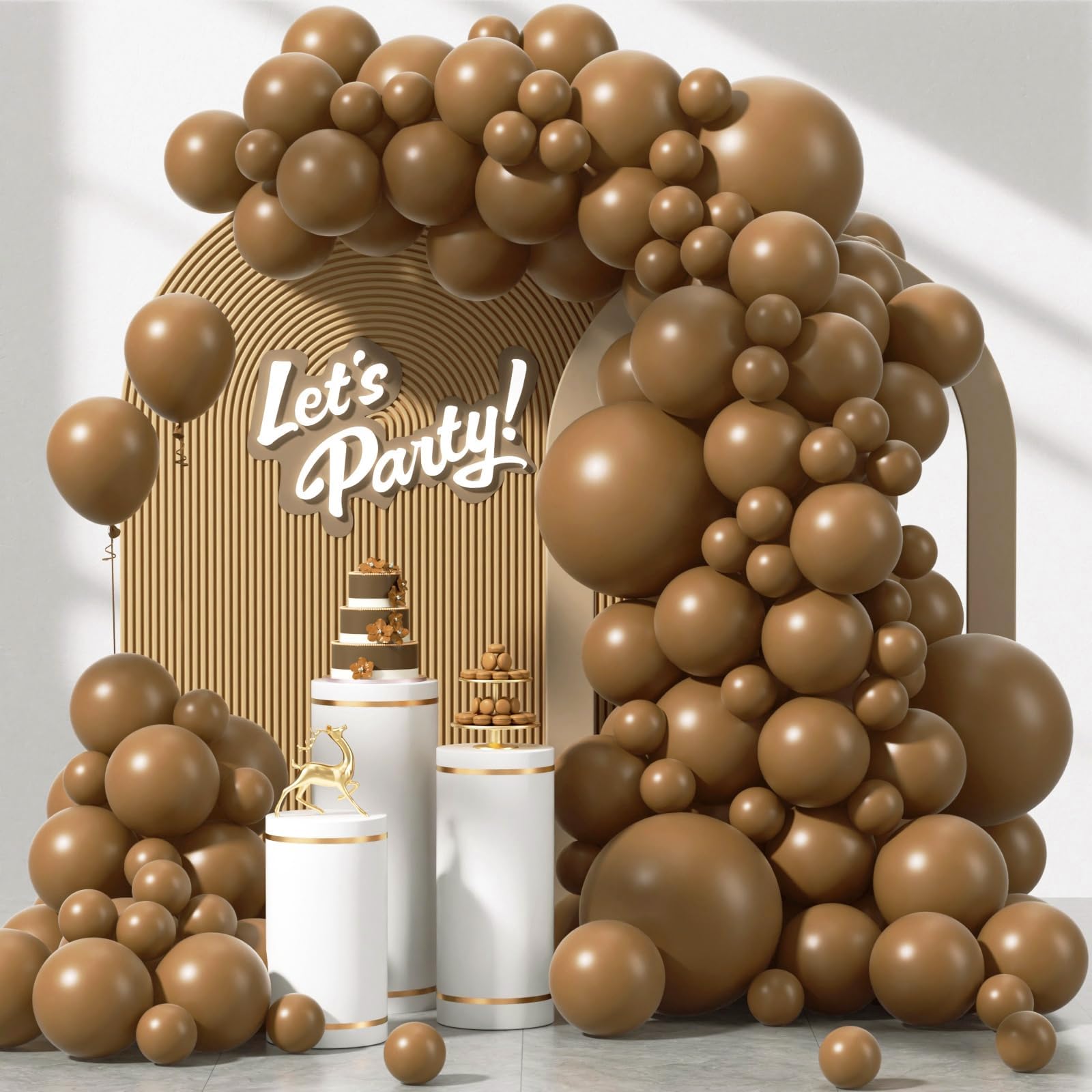 Metallic Gold Balloons - Garland Kit for Parties -8