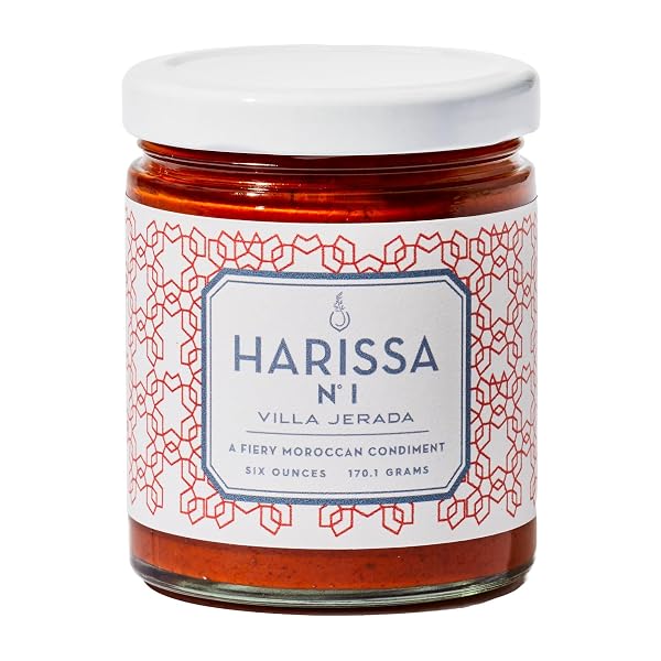 Villa Jerada, Harissa, 6 oz, Fiery Moroccan Hot Sauce with Preserved Lemon, The Perfect Amount of Savory, Tang, and Spic