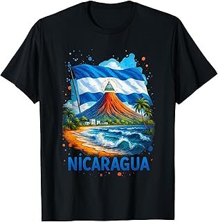 Nicaragua Flag Hispanic Heritage Month Nicaraguan Men Women T-Shirt