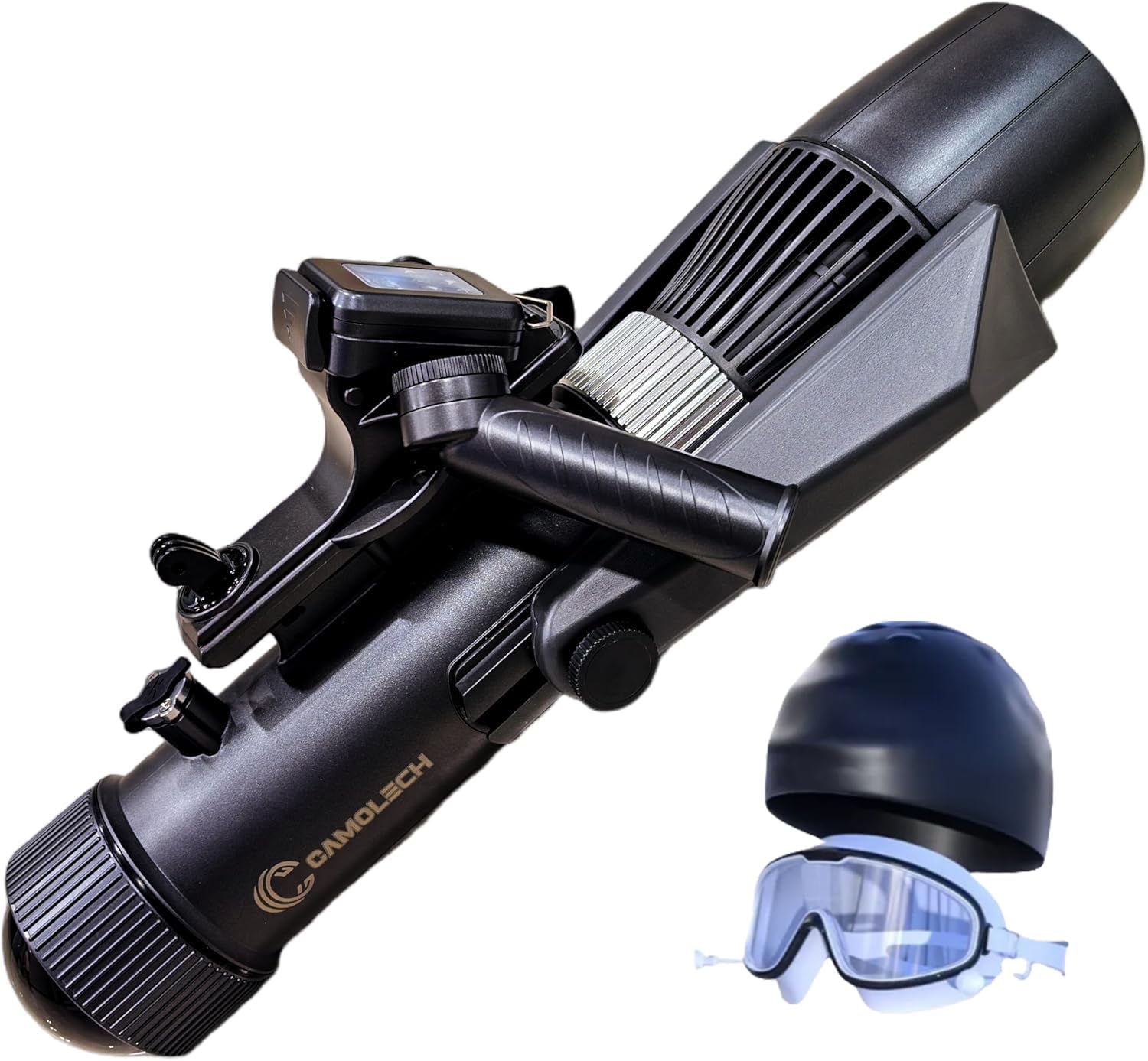 900W High-Speed Underwater Scooter – 16AH Detachable Battery, IPX8 Waterproof, Compact & Corrosion-Resistant, Mountable on SUP/Kayak or Handheld for Snorkeling & Diving