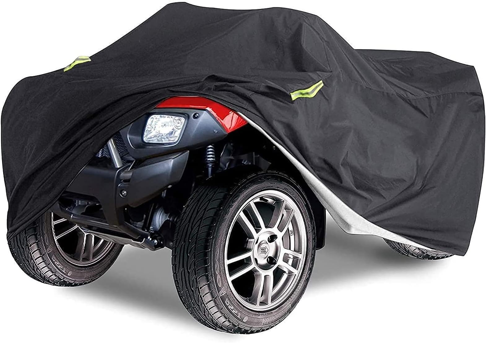 ATV Quad Cover Waterproof, Delixike Heavy Duty Power Bike Cover,Outdoor ATV Cover for for All Motorcycle, Honda,Polaris,Yamaha,Suzuki(Black/223 * 106 * 99cm)