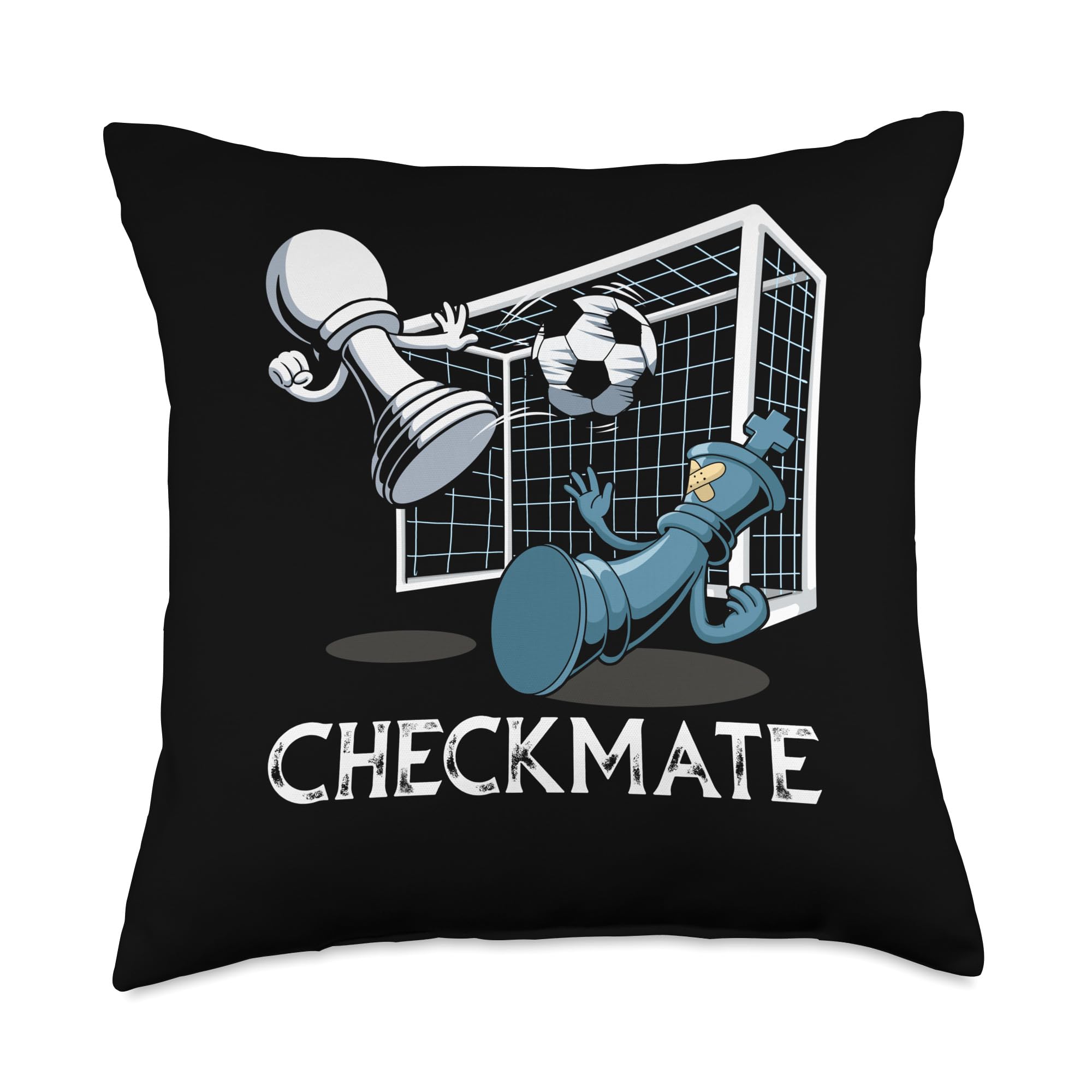 Soccer Checkmate Chess Throw Pillow