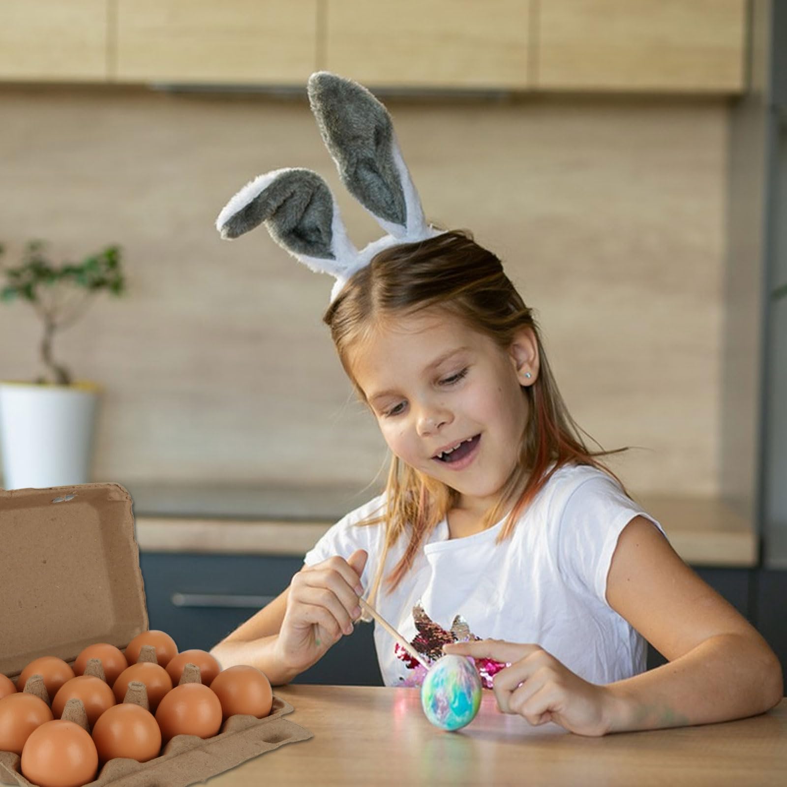 30 Eierkartons, 12 Stück, 3 x 4 Eierkartons, günstige Großpackung, für bis zu 12 Eier, stabiles Design aus recyceltem Karton
