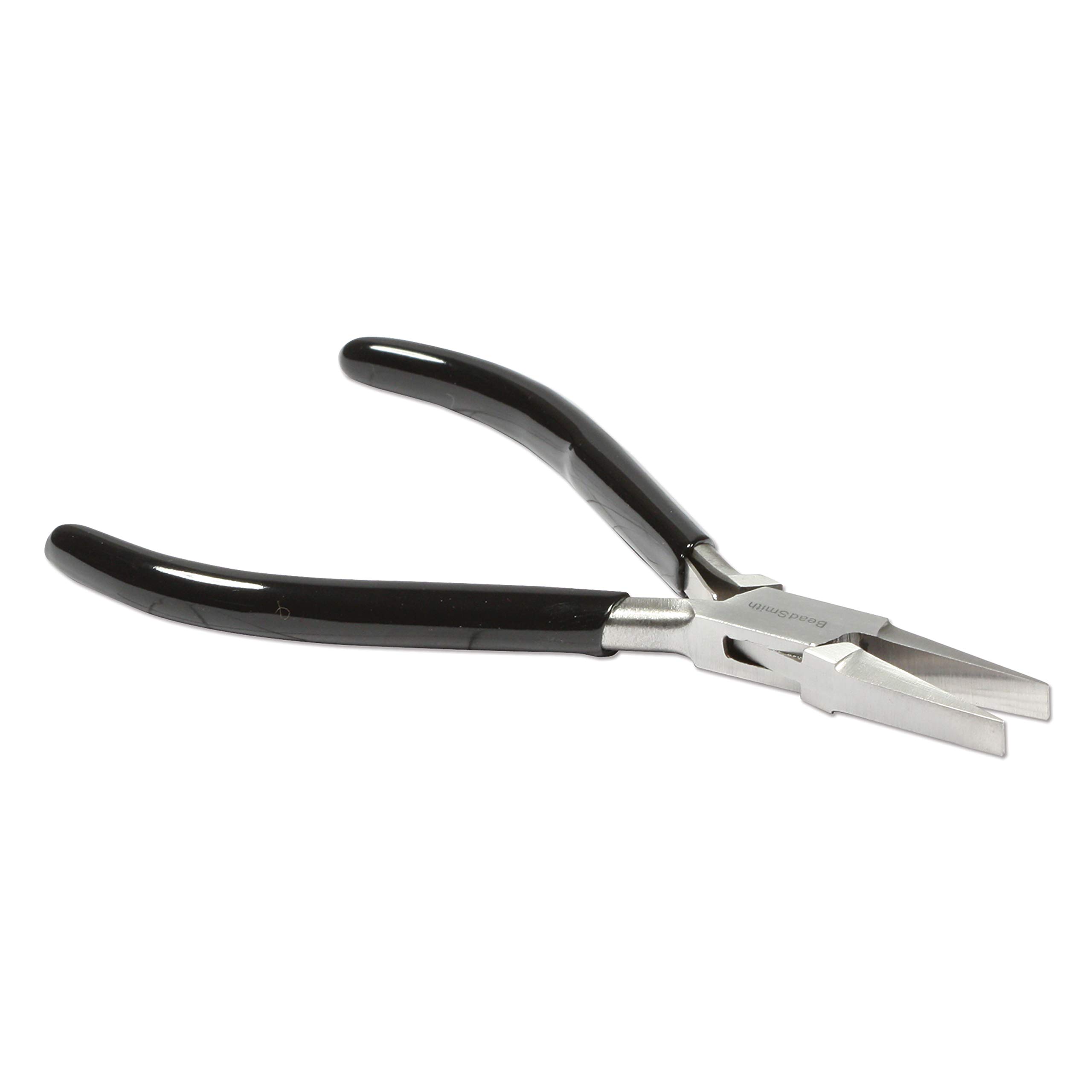 The Beadsmith Flat Nose Pliers, Extra Fine Tips, 4.5 inches (114mm), PVC Grip Handle with Double Leaf Springs - Image 3