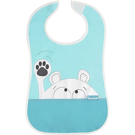Badabulle Bavoir Plastifie Avec Grande Poche Etanche Pour Bebe Bleu Amazon Fr Vetements Et Accessoires