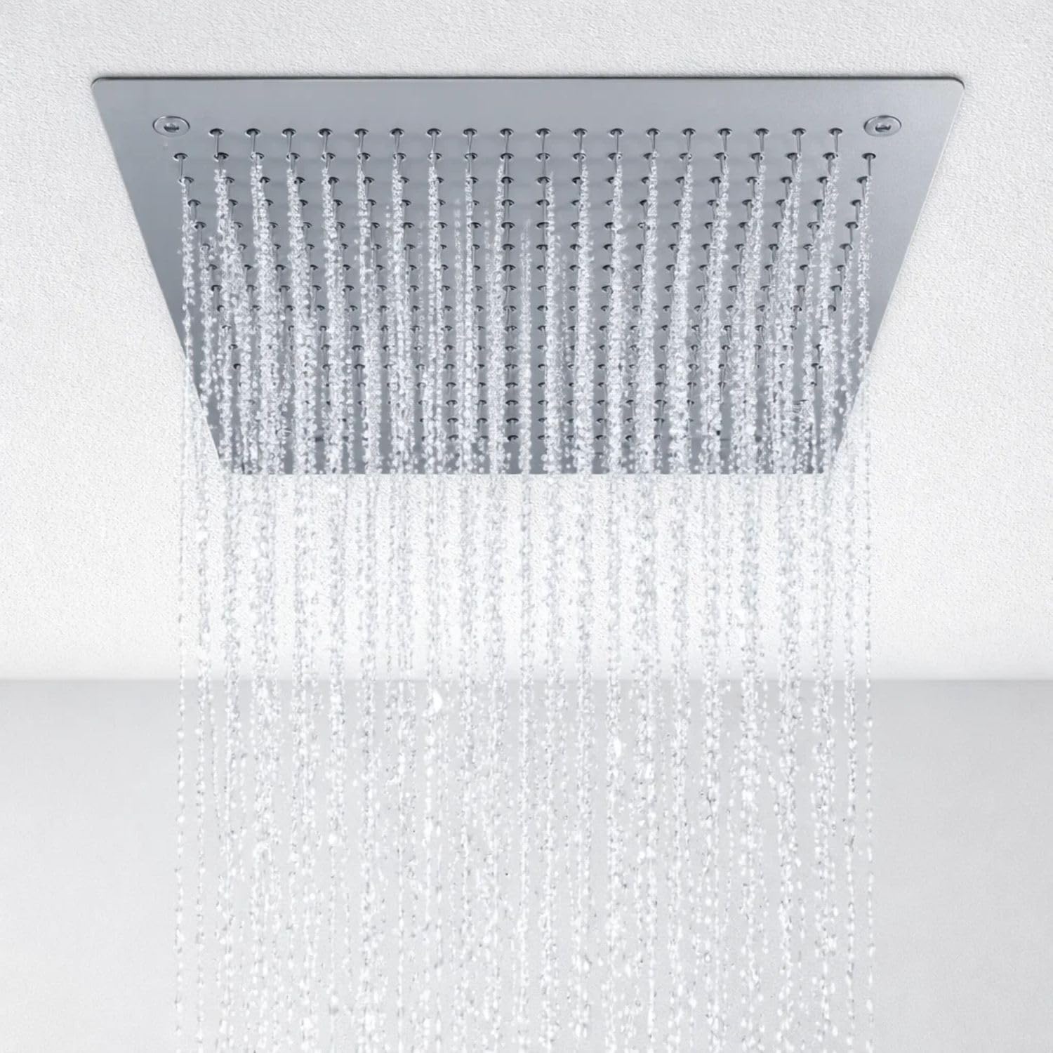 Soffione Doccia a Soffitto Installazione da Incasso Acciaio Inox Quadro