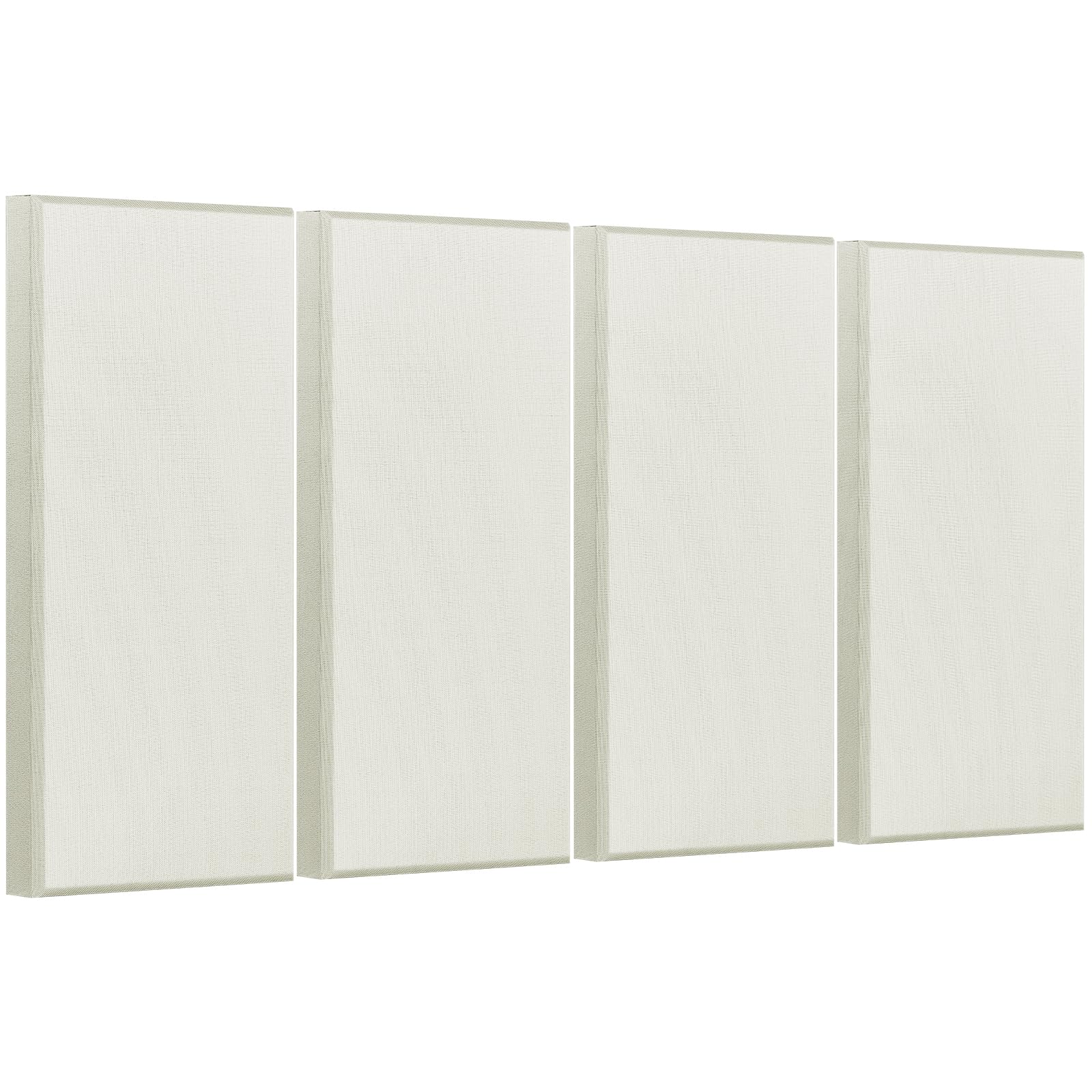 VEVOR Paneles Acústicos de Fibra de Vidrio, Paneles de Absorción de Sonido, Insonorizados Autoadhesivos, para Estudios, Oficinas, Cine en Casa, Salas de Reuniones, Beige, 600 x 300 x 50 mm, 4 uds