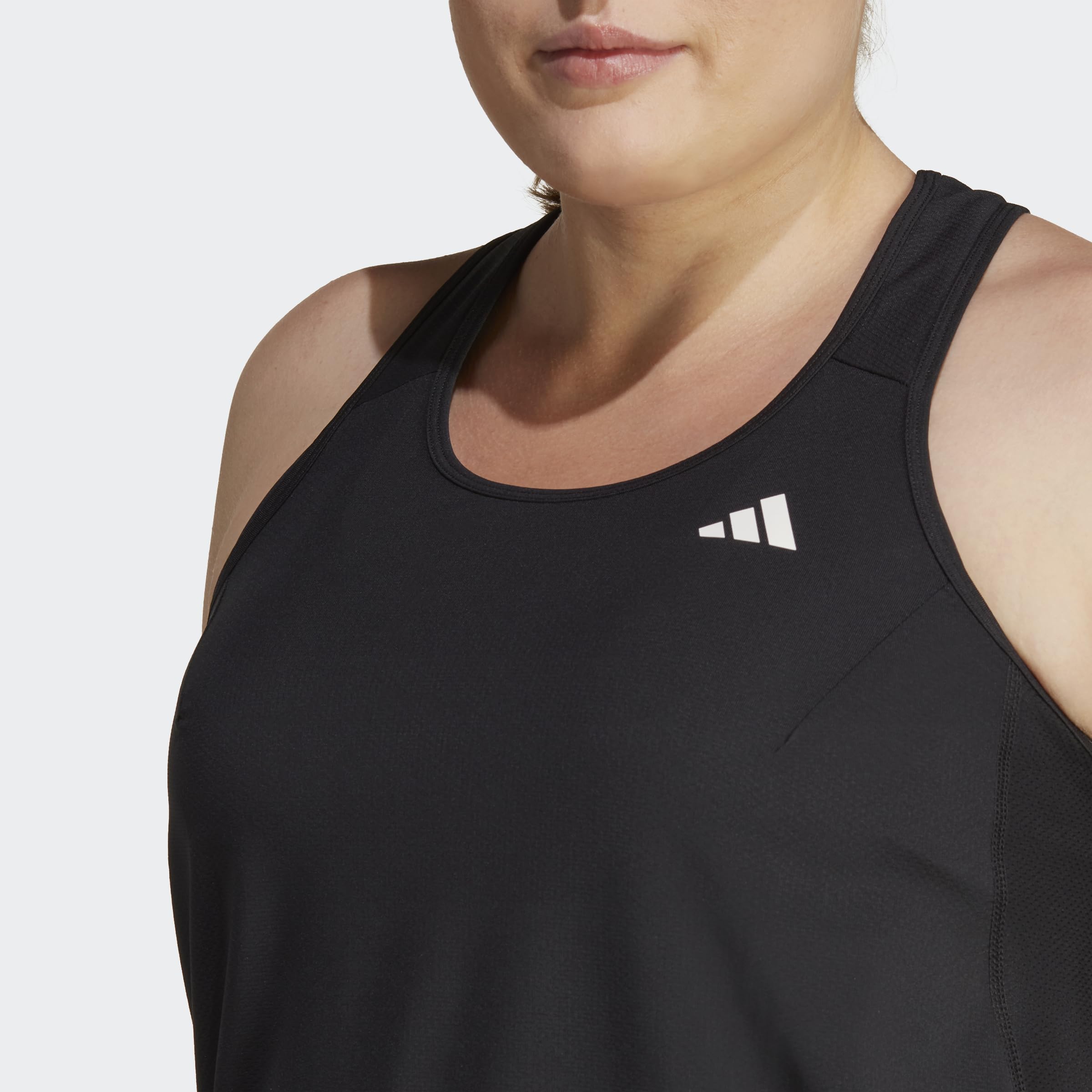 adidas Damska koszulka bez rękawów do biegania (rozmiar plus) koszula, czarna, 1, Czarny, 1