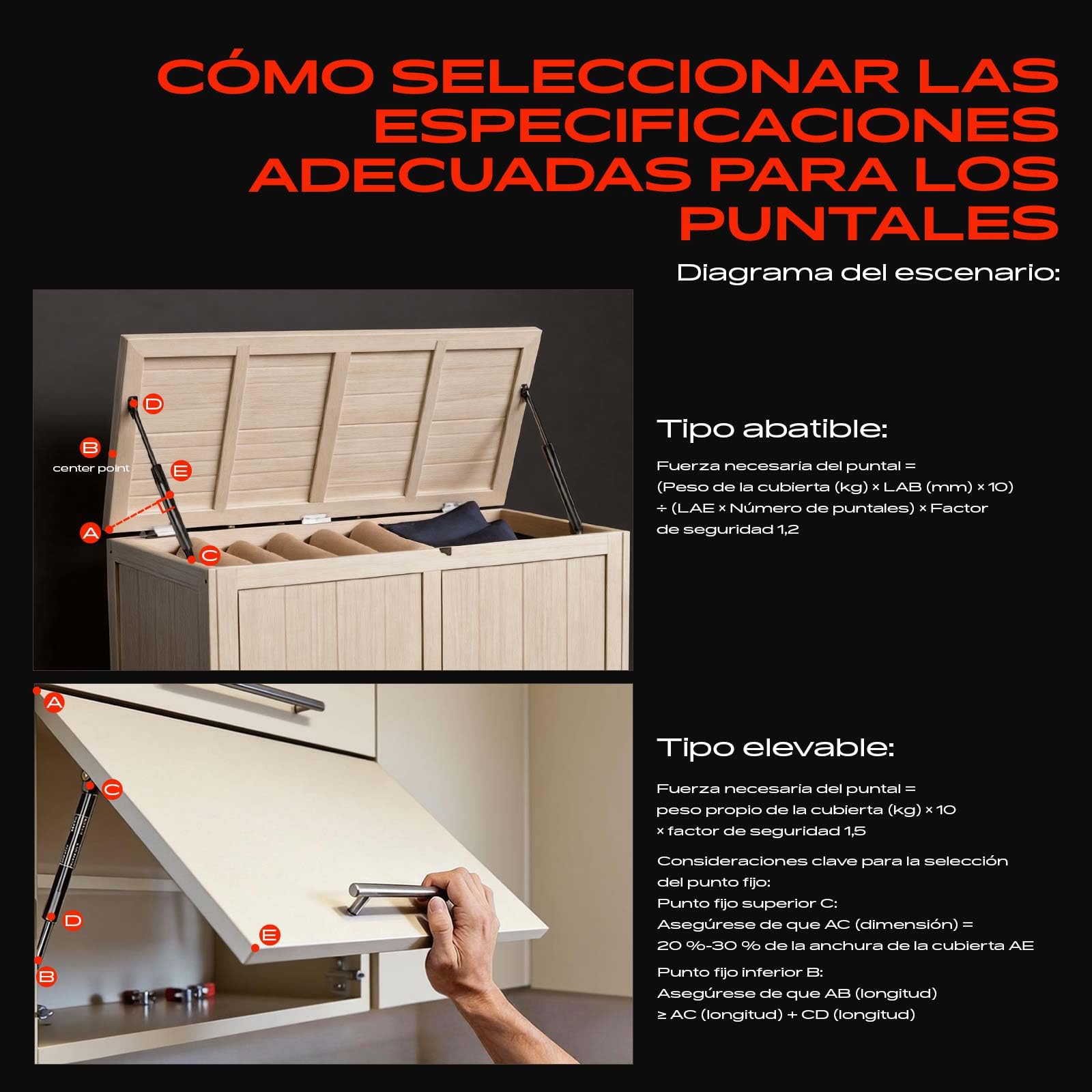 Frankberg 2x Amortiguadores de gas universal 270N 500MM 200MM Cabezal esférico individual Para muebles, barras de toldos de autocaravanas, varillas de tiendas de campaña, armarios