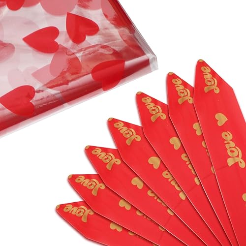 Miniatura 3 de Kolewo4ever Paquete de 20 bolsas de cesta de San Valentín con lazo de 30 x 44 pulgadas, paquete de 10 bolsas de embalaje, celofán, envoltura de